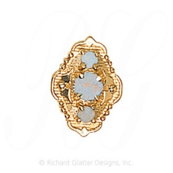 GS511 OP - 14 Karat Gold Opal Slide 